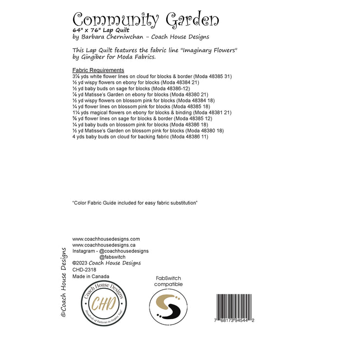 Community Garden Quilt Pattern