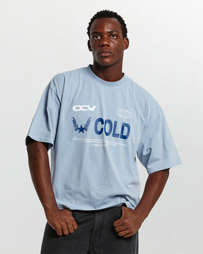 COMPANY TEE SHADY BLUE - COLD CULTURE #man