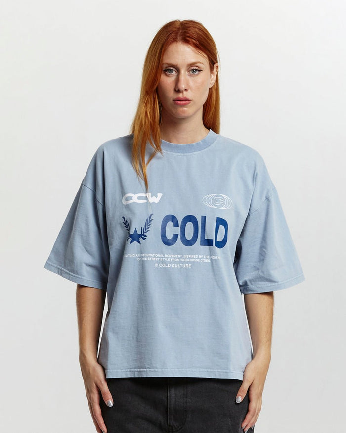 COMPANY TEE SHADY BLUE - COLD CULTURE #woman