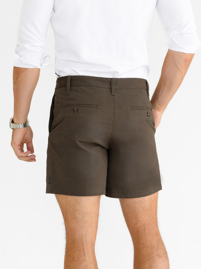 Conrad Stretch Chino Shorts - Khaki