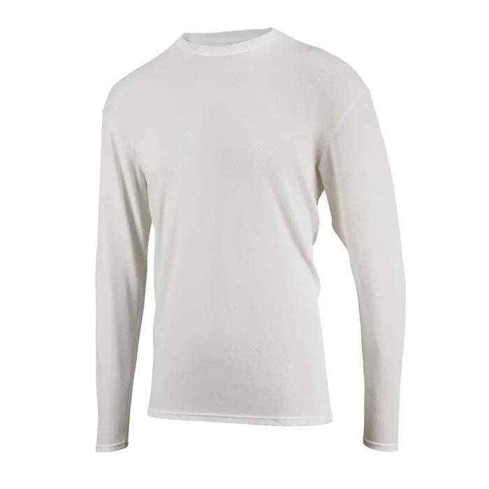 Sub Zero Cool T wicking long sleeve top in white on a white background