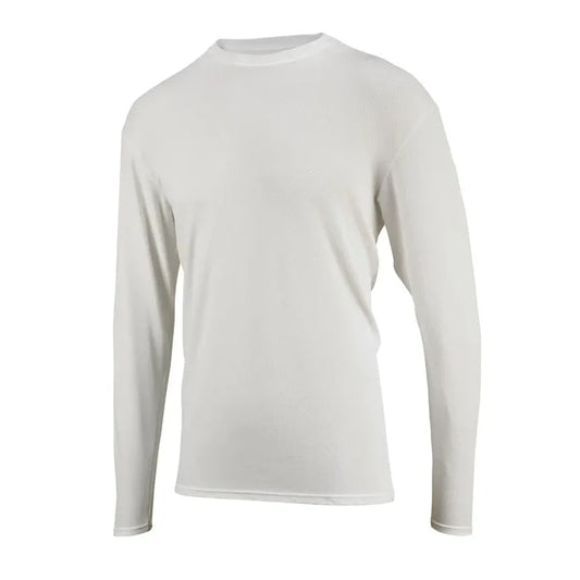 Sub Zero Cool T wicking long sleeve top in white on a white background
