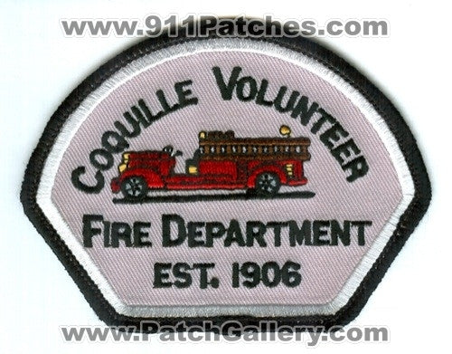 Coquille Volunteer Fire Department Patch Oregon OR
