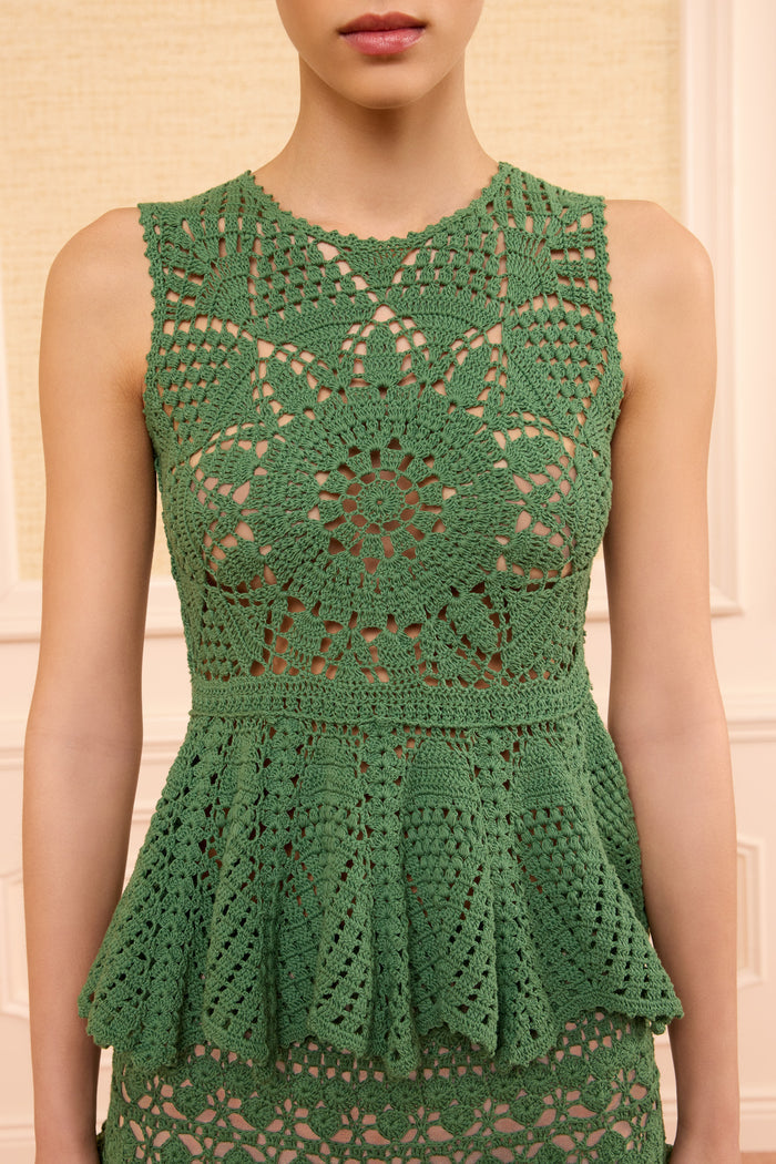 Cora Crochet Top - Sea Glass