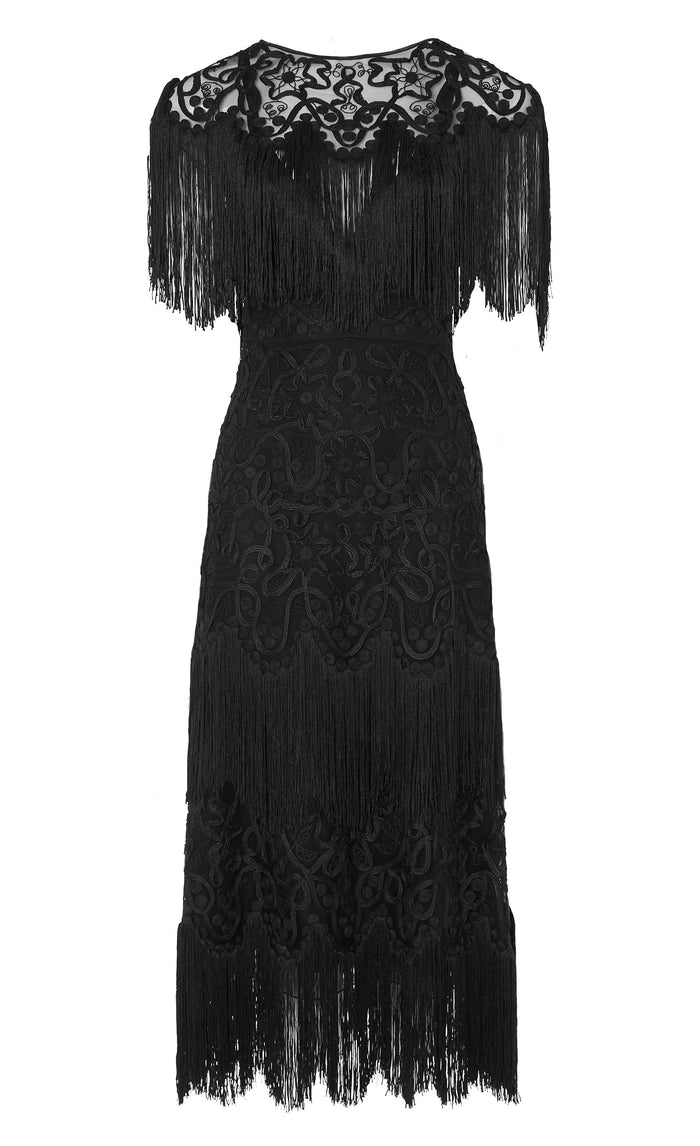 Cordelle Tassel Dress - Black