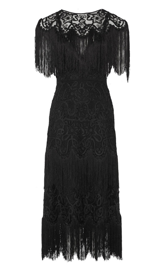 Cordelle Tassel Dress - Black