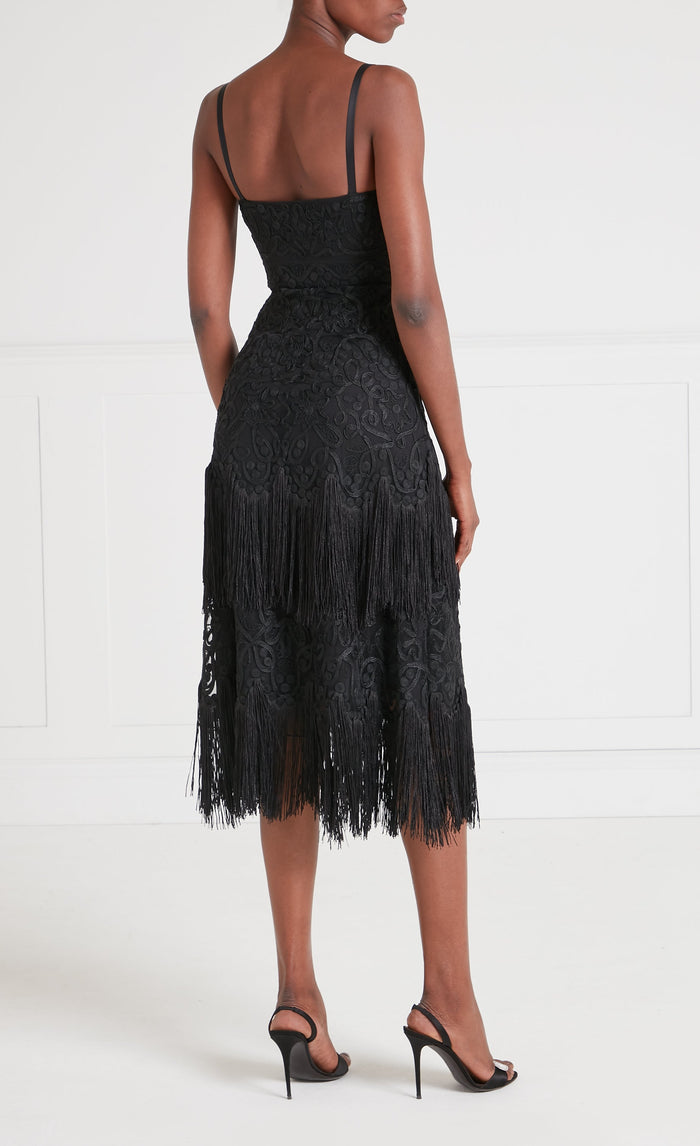 Cordelle Tassel Dress - Black