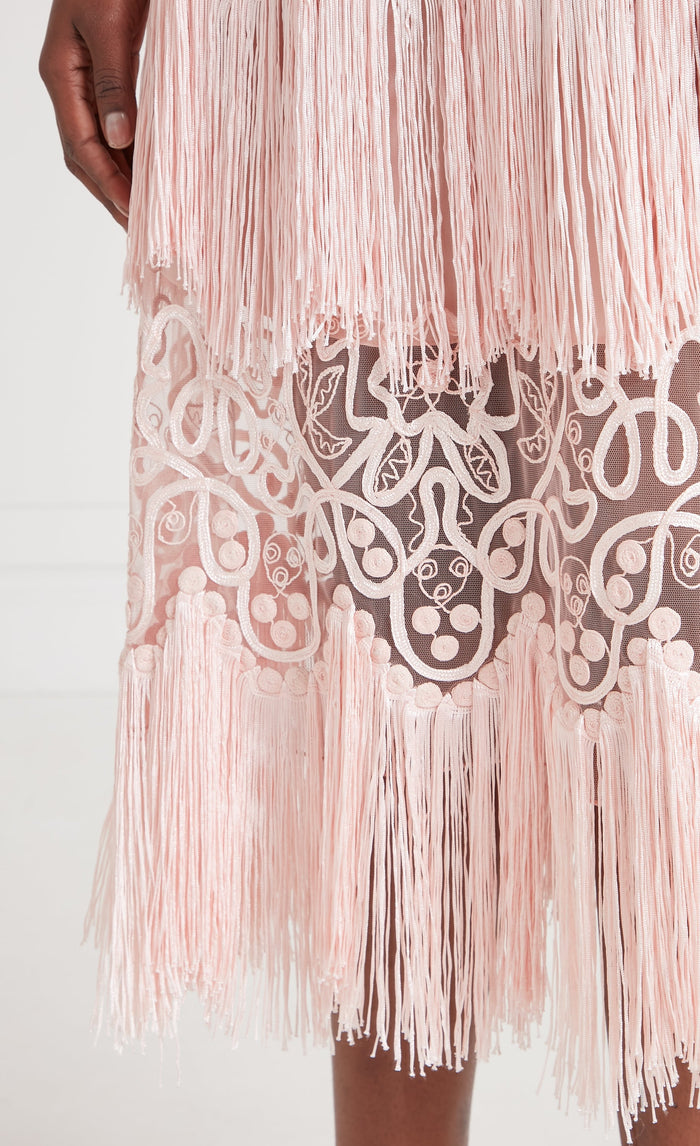 Cordelle Tassel Dress - Pink
