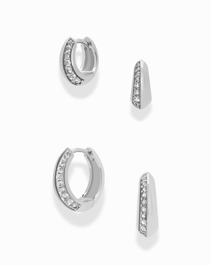 Corey Pave Hoop Set - Mod + Jo