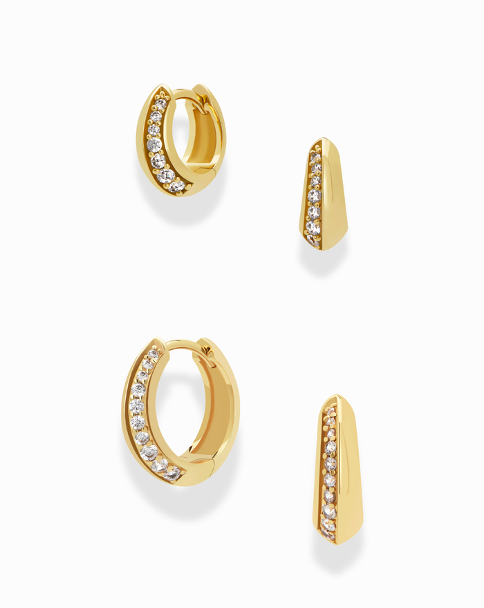 Corey Pave Hoop Set - Mod + Jo