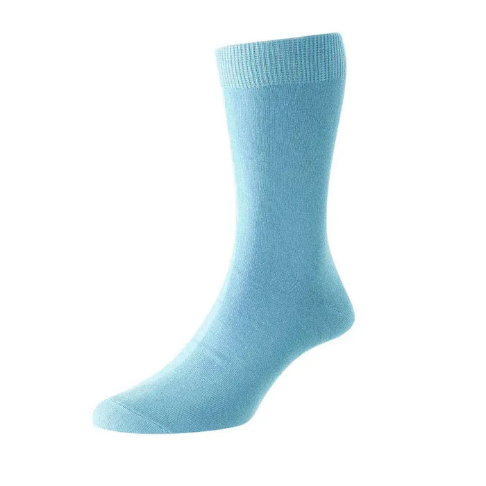 Sub Zero cotton liner sock in light blue colour photographed on a white background