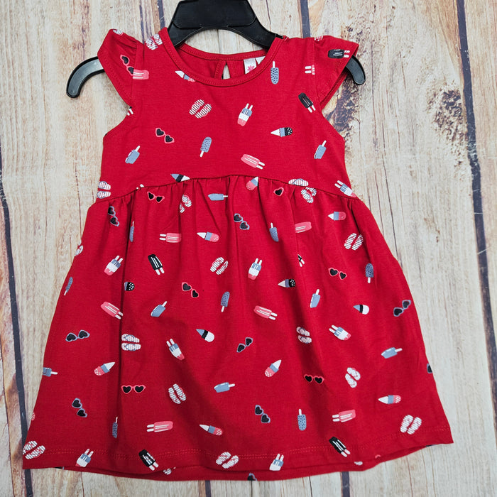 CR KIDS GIRLS SUMMER RED DRESS 15046DMUL