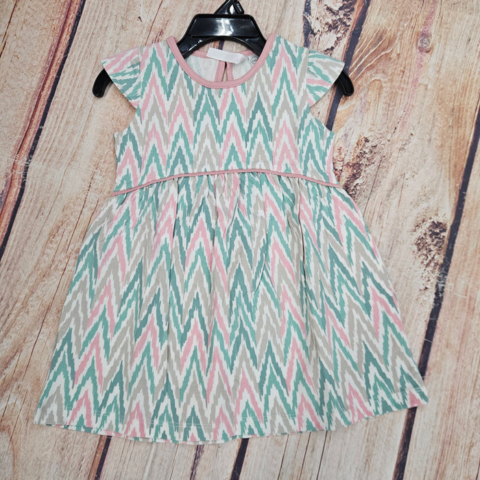 CR SPORT CHEVRON CAP SLEEVE DRESS