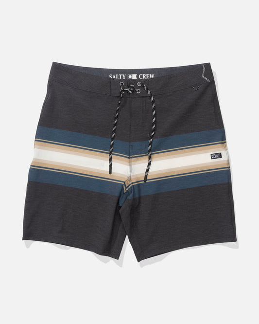 Crew Stripe Boardshort - Pirate Black