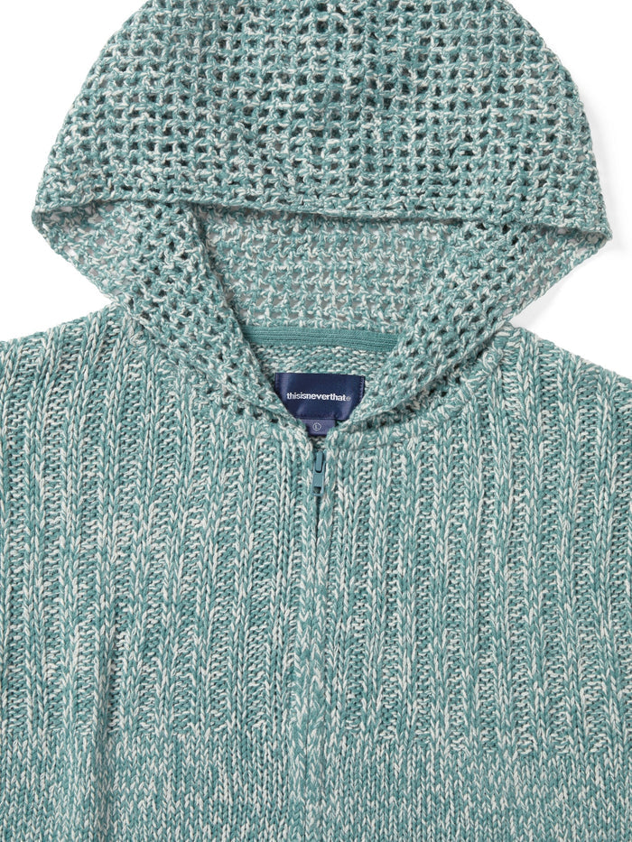 Crochet Knit Zip Up Hoodie