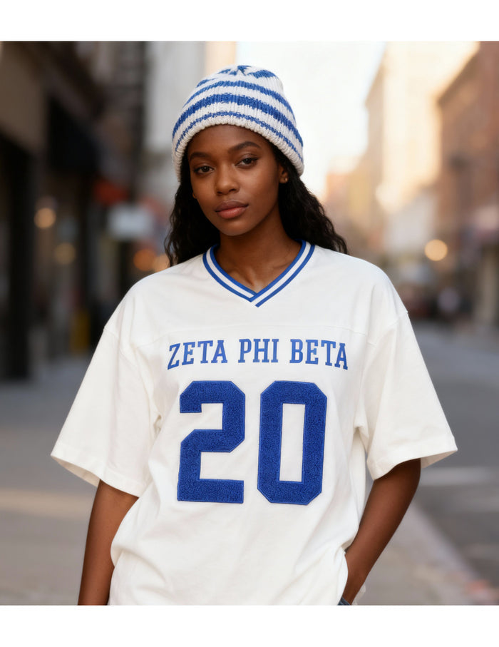 D9 - Sorority Oversize Chenille Jersey Tee