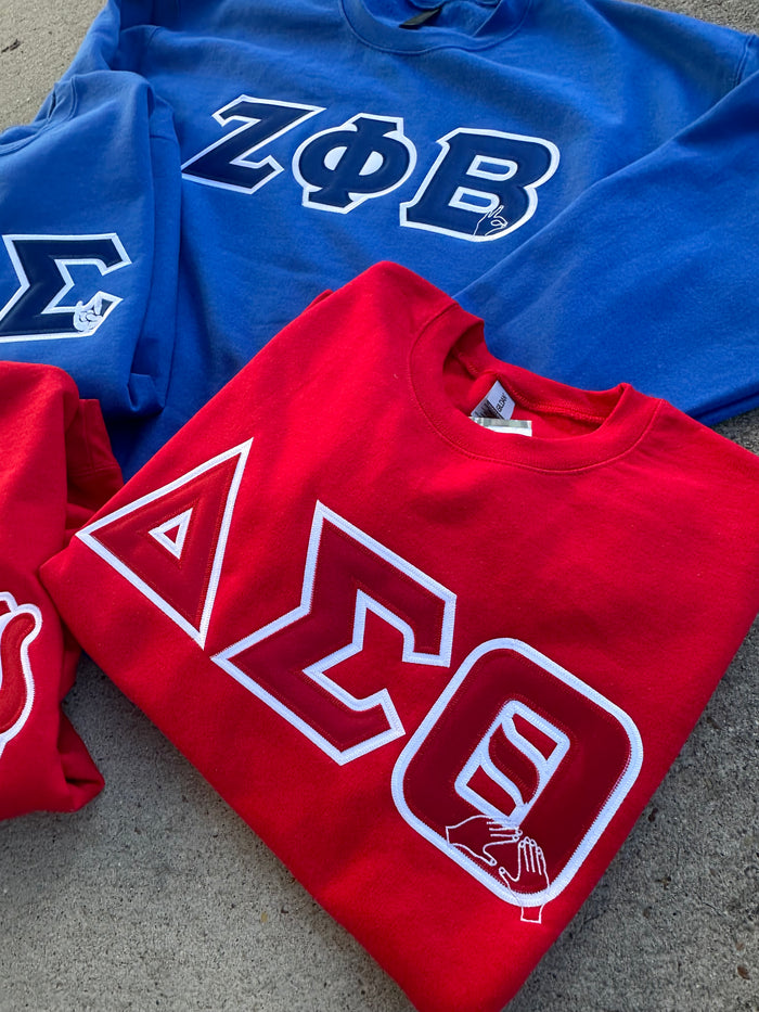D9 - Stitch Letter Hand Sign Sweatshirt
