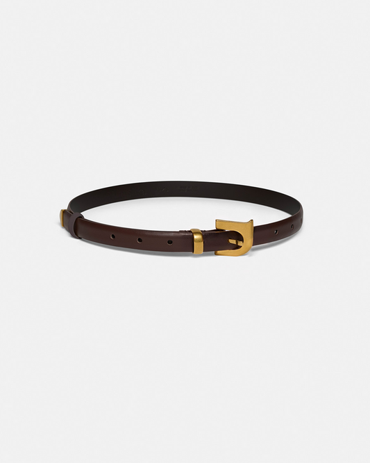 Darbie - Monogram belt - Dark Brown
