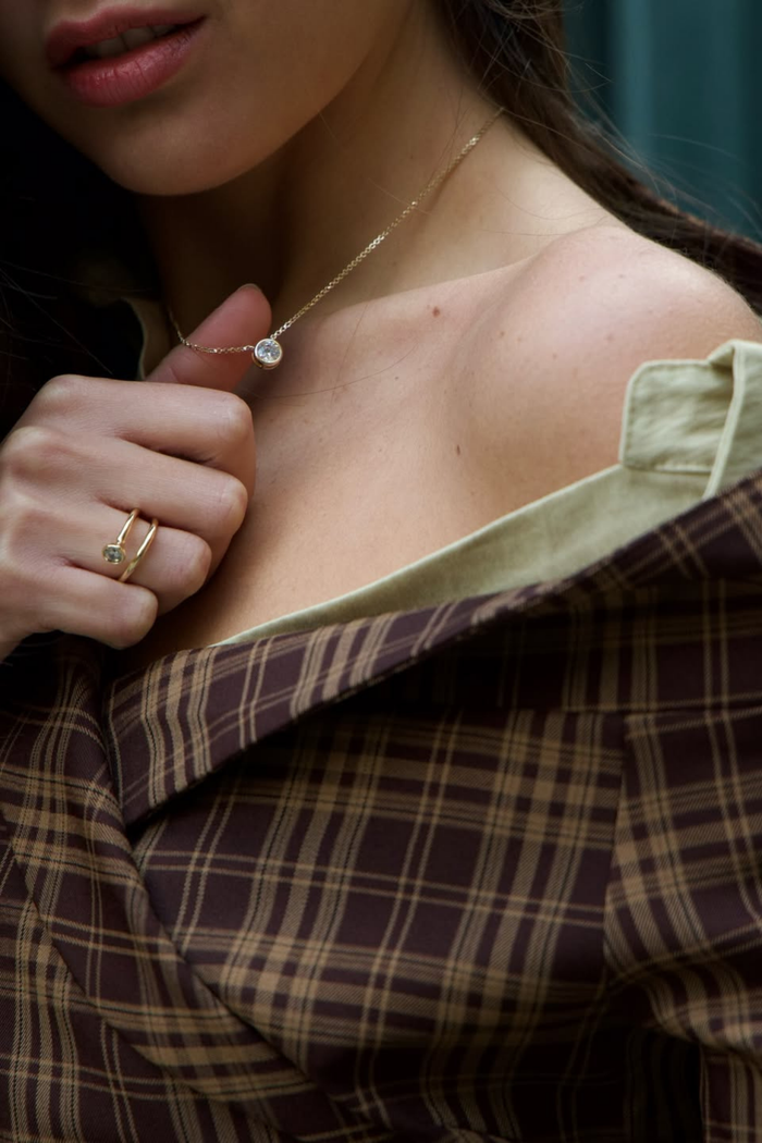 Darko One Shoulder Grid Top In Brown