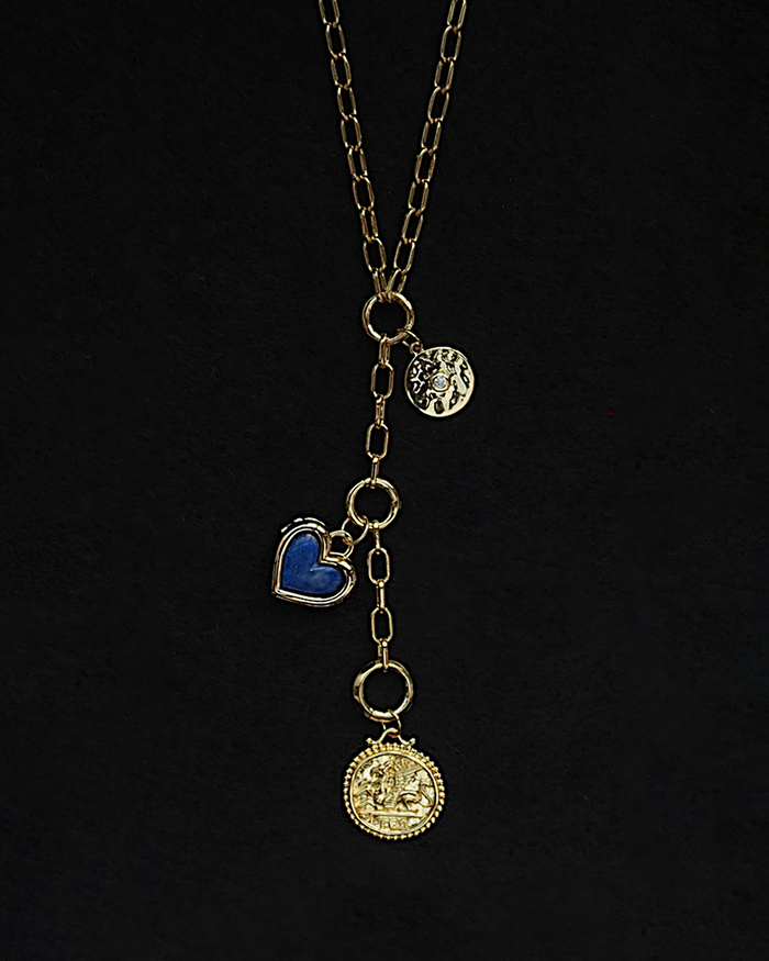 Davie Heart Locket - Amazonite - Wholesale