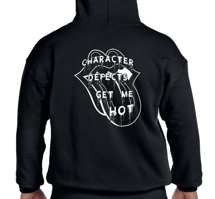 Hoodie - Defects Get Me Hot - Black - nawears