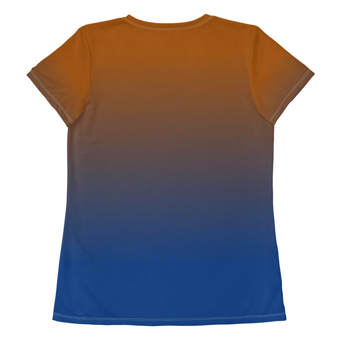 Descendants of The Island Ladies Tenne Blue V All-Over Print Women's Athletic T-shirt - *Limited Edition