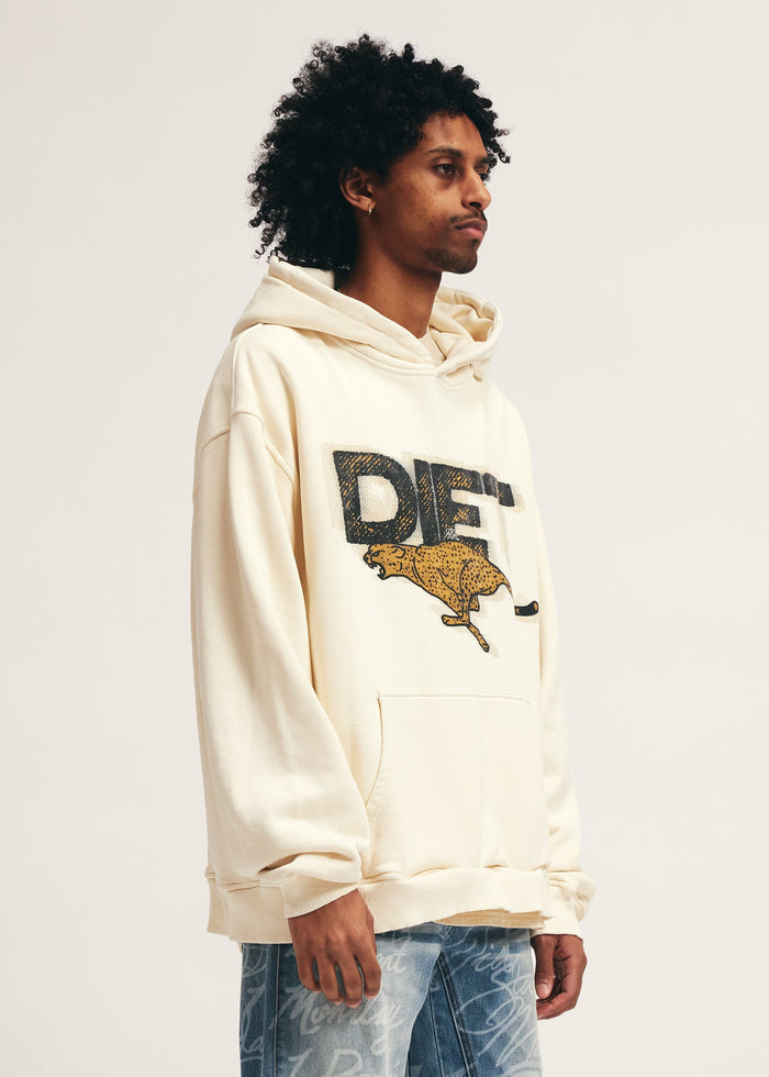 Diet Starts Monday - Cheetah Hoodie - Antique White - Clique Apparel