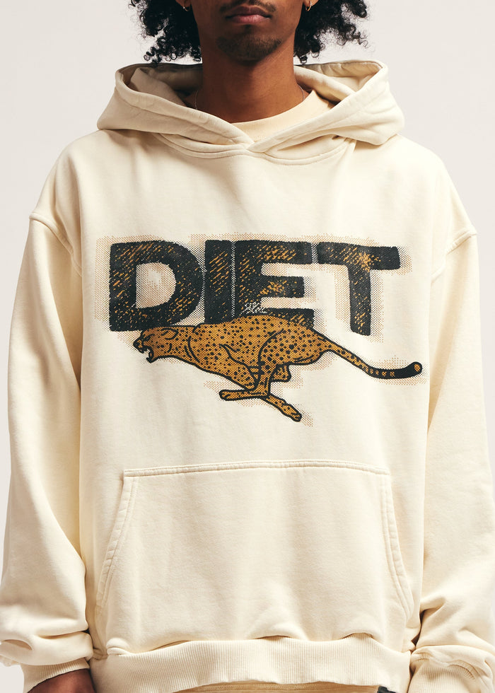 Diet Starts Monday - Cheetah Hoodie - Antique White - Clique Apparel