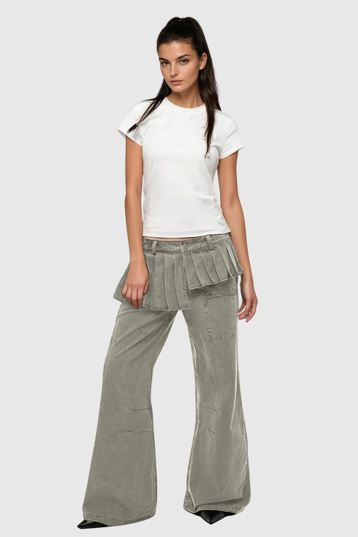Donato Deconstruct Ruffle Jeans
