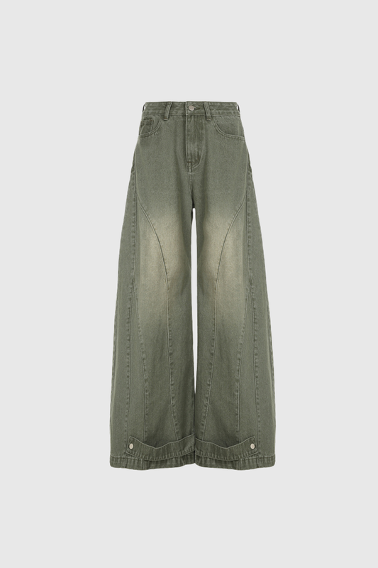 Donatus Deconstruct Wide Leg Jeans