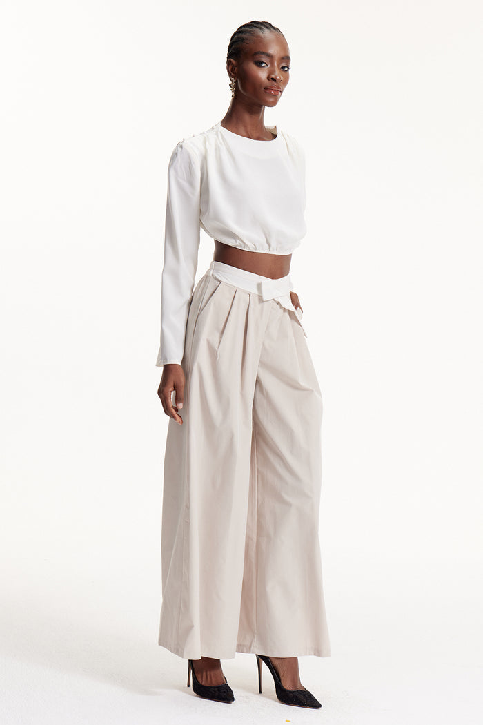 Dong Crop Deconstruct Pants Set
