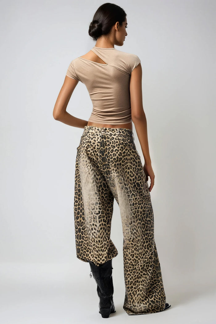 Donnacha Bleached Leopard Jeans
