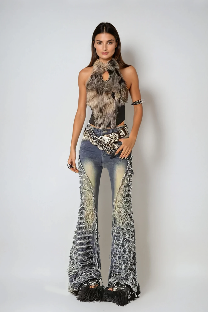 Donnchad Fringe Cigarette Jeans