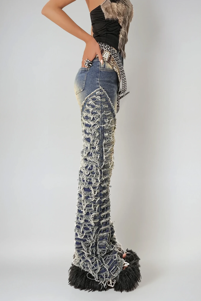 Donnchad Fringe Cigarette Jeans
