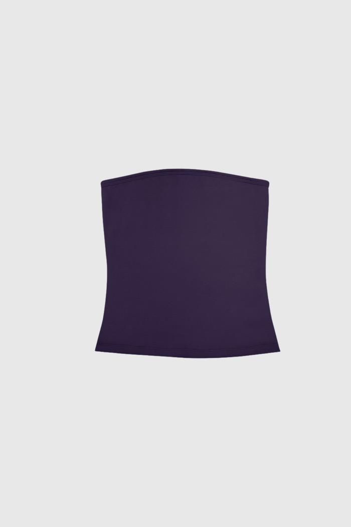 Dorian Bodycon Strapless Top In Purple