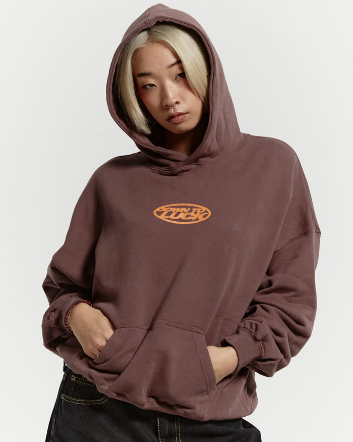 DOWN TO LUCK HOODIE DARK BRONZE - COLD CULTURE #woman