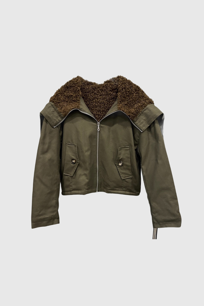 Doyle Deconstruct Faux Fur Jacket