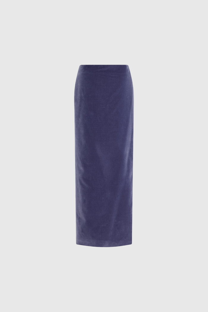 Drahomir Crop Ruch Velvet Skirt Set