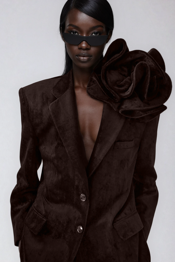 Driskoll Flower Velvet Blazer