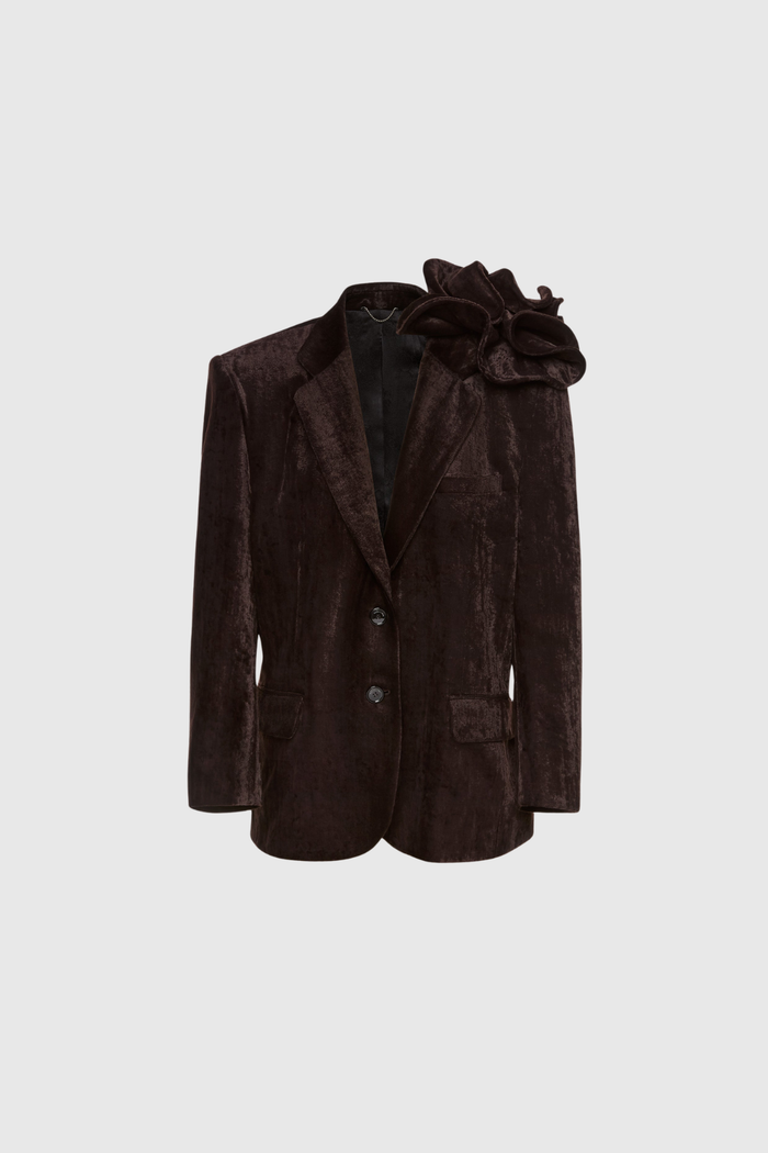 Driskoll Flower Velvet Blazer
