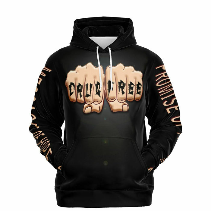 Drug Free Fist AOP Hoodie