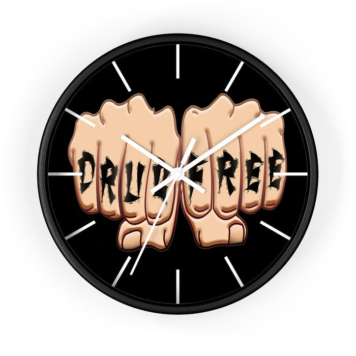Drug Free Fist Wall clock