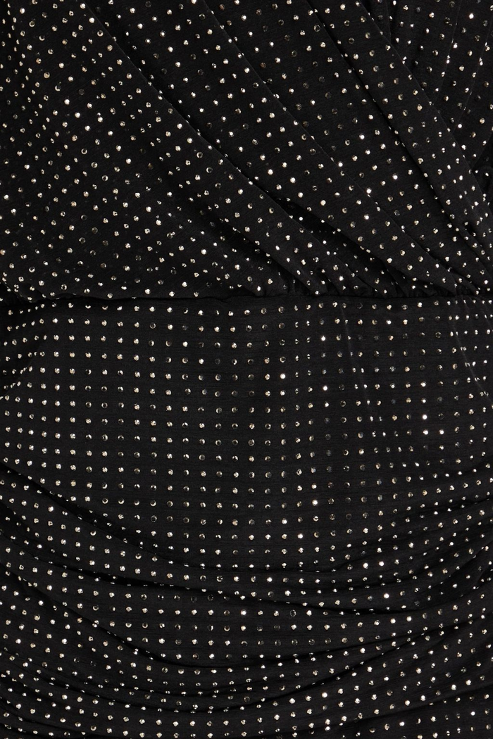 Duaa High Neck Rhinestone Mini Dress