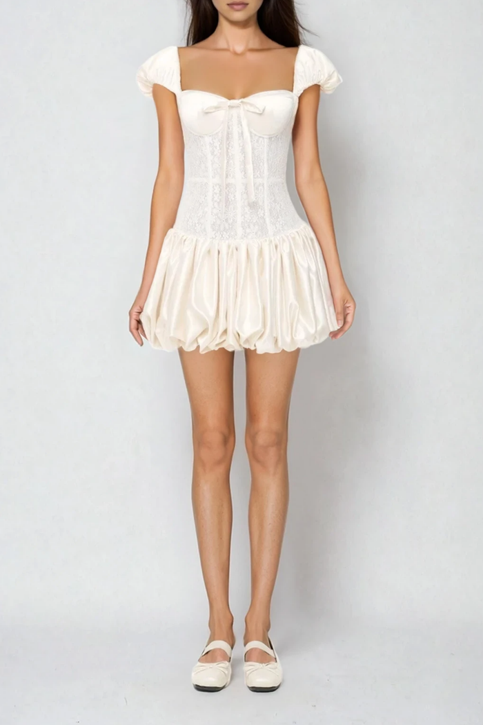 Durga Lace Corset Bubble Mini Dress