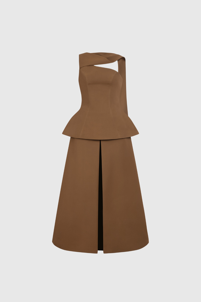 Dushyant Sleeveless Asymmetric Skirt Set