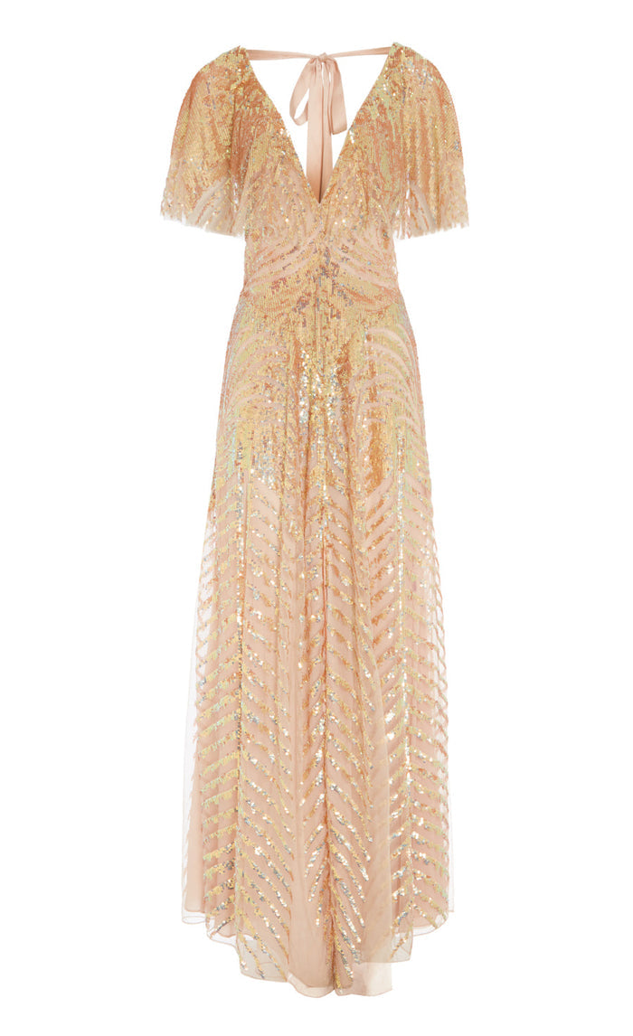 Dusk Long Dress - Gold