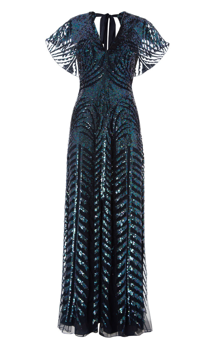 Dusk Long Dress - Navy