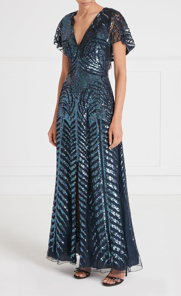 Dusk Long Dress - Navy