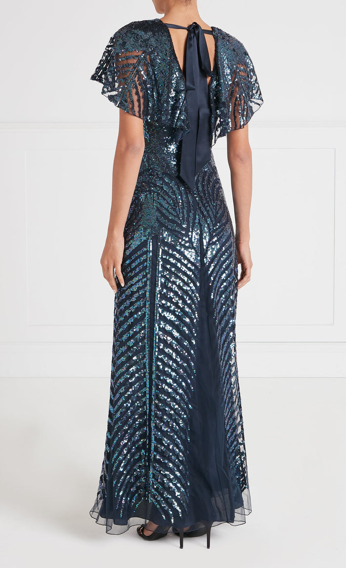 Dusk Long Dress - Navy
