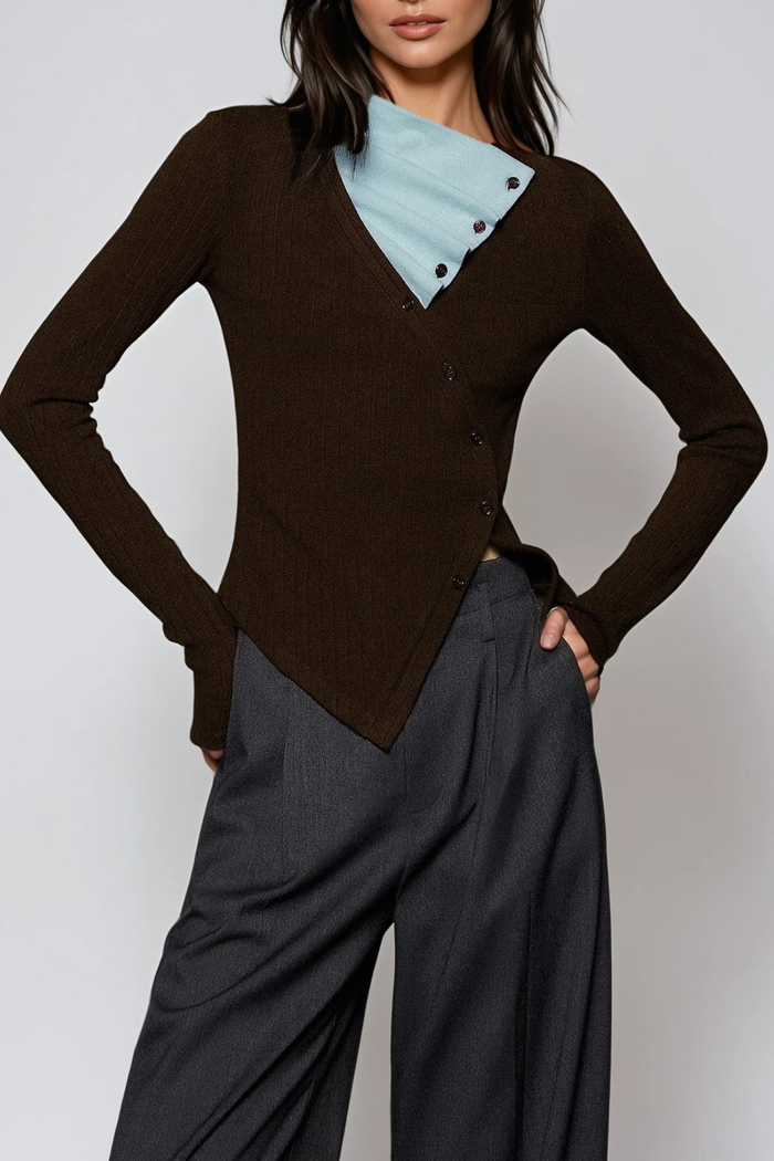 Dyaus Asymmetric Ruch Bodycon Top